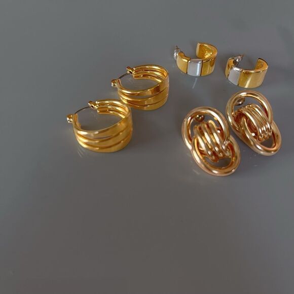 Gold Hoop Earrings - Picture 5 of 6